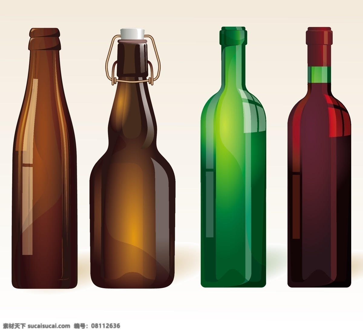 酒瓶 矢量 酒瓶矢量 矢量图 日常生活