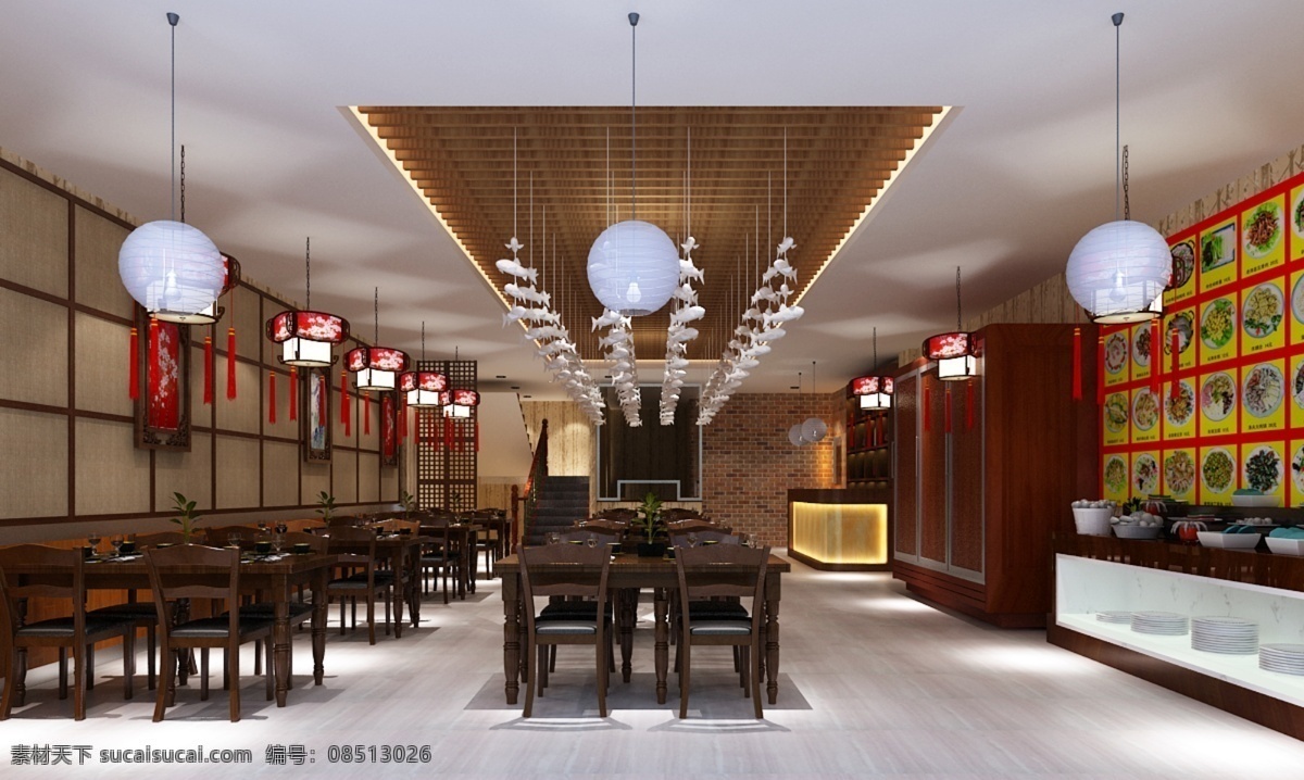 饭店效果图 饭店 3d效果图 中式装饰装修 装饰 装修 效果图 装饰图 工程 3d设计 3d作品 bmp