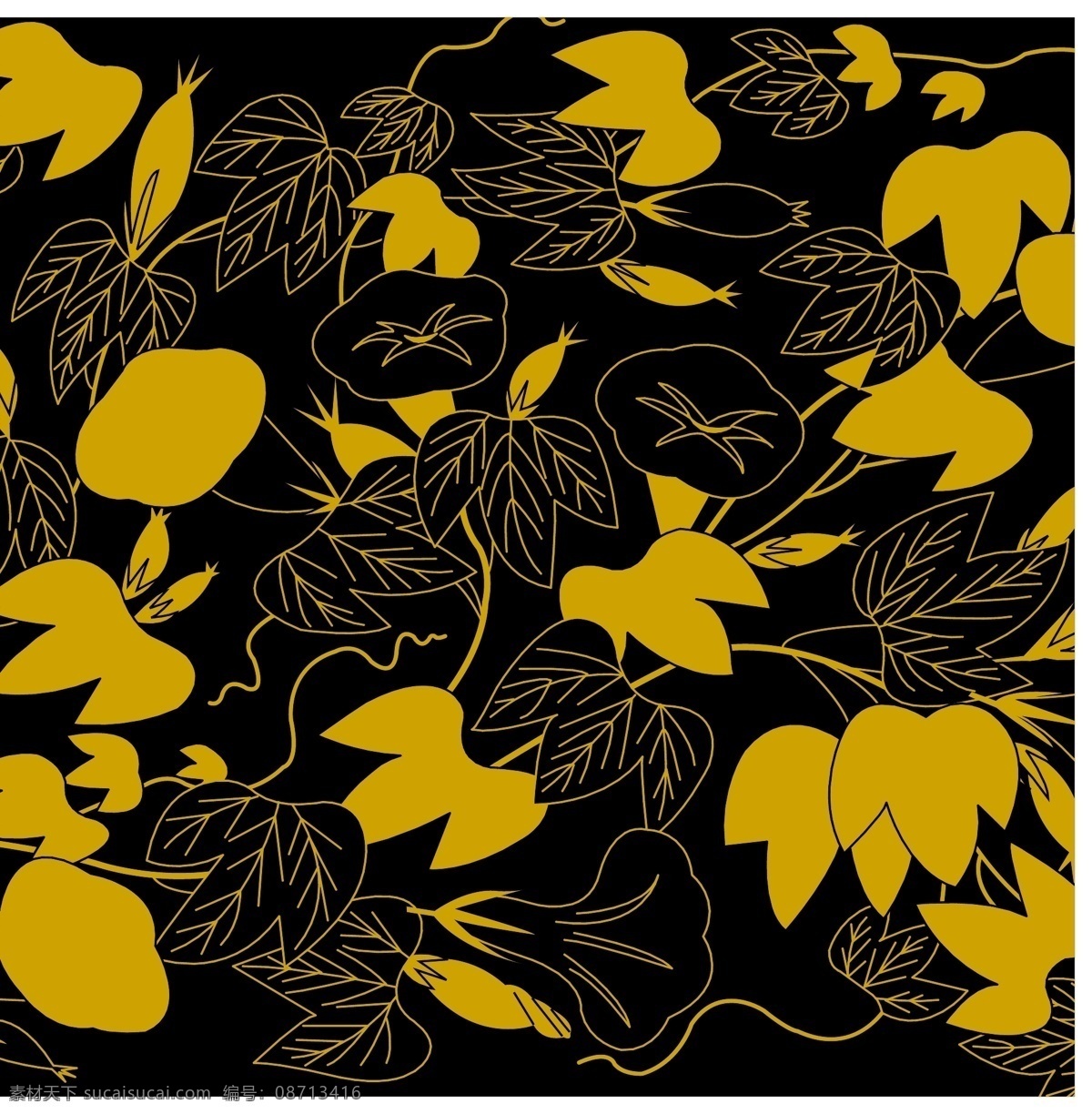 日本 传统 图案 背景 花卉 花纹 模板 设计稿 素材元素 源文件 矢量图