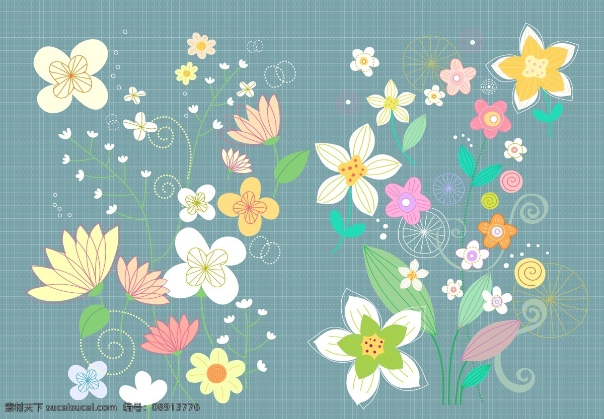 背景元素 本本封面 彩色花纹 插画 花朵 花纹 花纹图案 卡通鲜花 绿叶 鲜花矢量素材 鲜花模板下载 鲜花 图案 叶子 鲜花背景 时尚背景 梦幻素材 花式背景 清新花纹 时尚花纹 女性时尚 潮流缤纷 绽放 时尚元素 矢量图集2 矢量素材 其他矢量 矢量 插画集