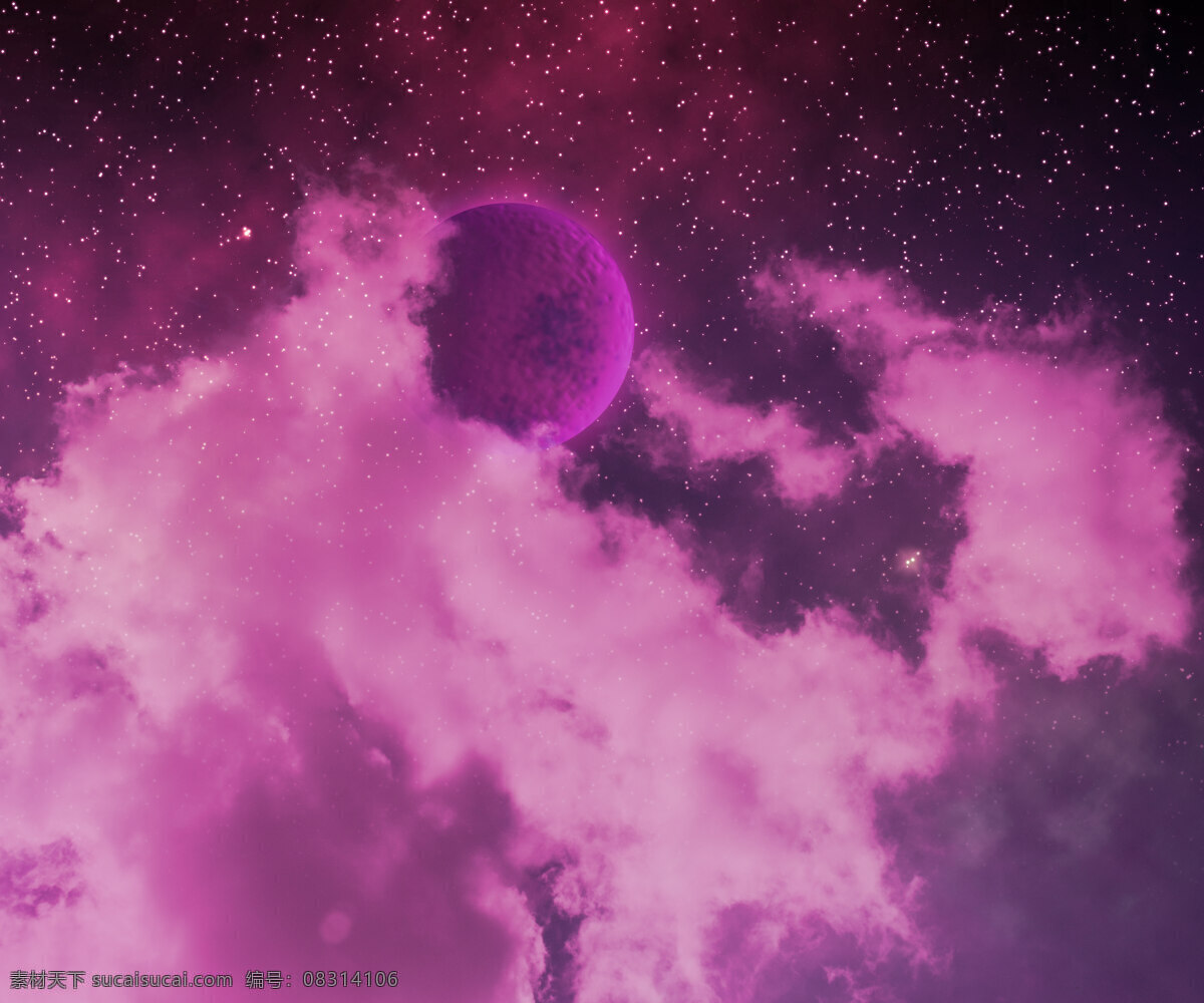 摘要 空间 背景 紫 星星 天空 生物世界