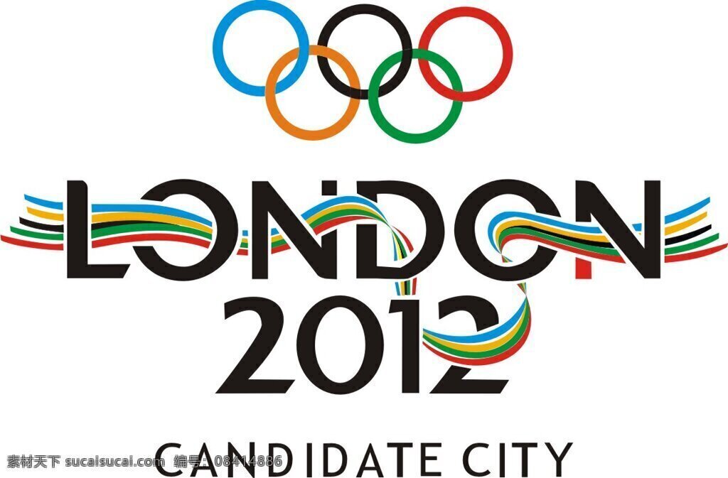 2012 年 伦敦 奥运会 标志 矢量 奥运会标志 奥运会图标 奥运五环 伦敦奥运会 五彩线条 其他矢量图