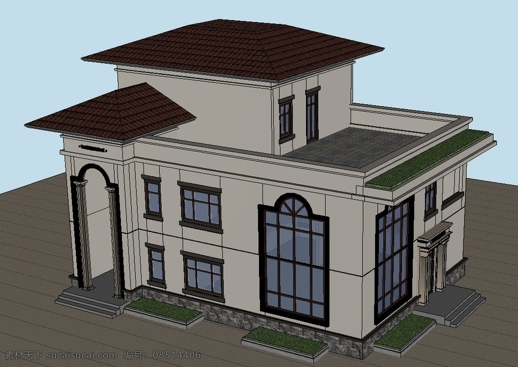 别墅模型 东南亚 豪宅 住宅模型 欧式别墅 3d设计 室外模型 max