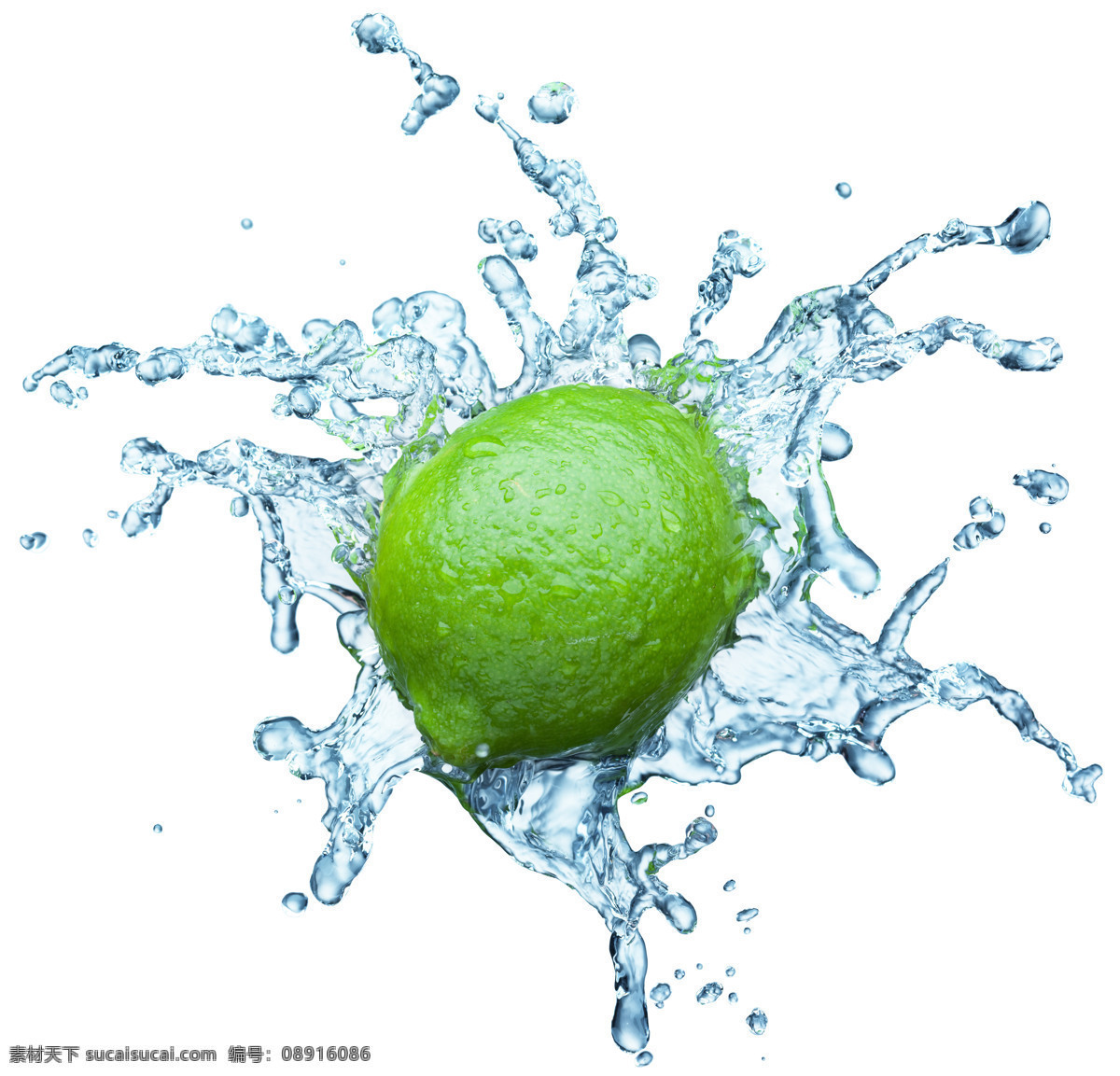 动感 水花 柠檬 创意水果 新鲜水果 动感水花 水纹 水滴 飞溅的水花 蔬菜图片 餐饮美食