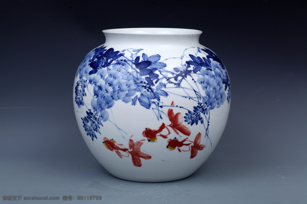 瓷艺鱼戏 青花瓷 陶瓷 中国瓷 瓷艺 现代瓷 瓷文化 美术绘画 文化艺术