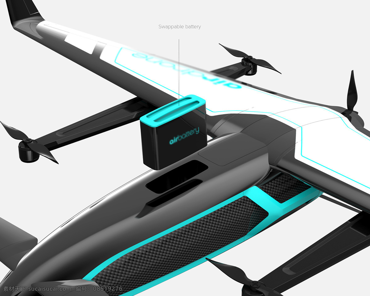 3d 模型 黑色 飞机 产品 概念设计 紧急 救援 外形设计 无人机