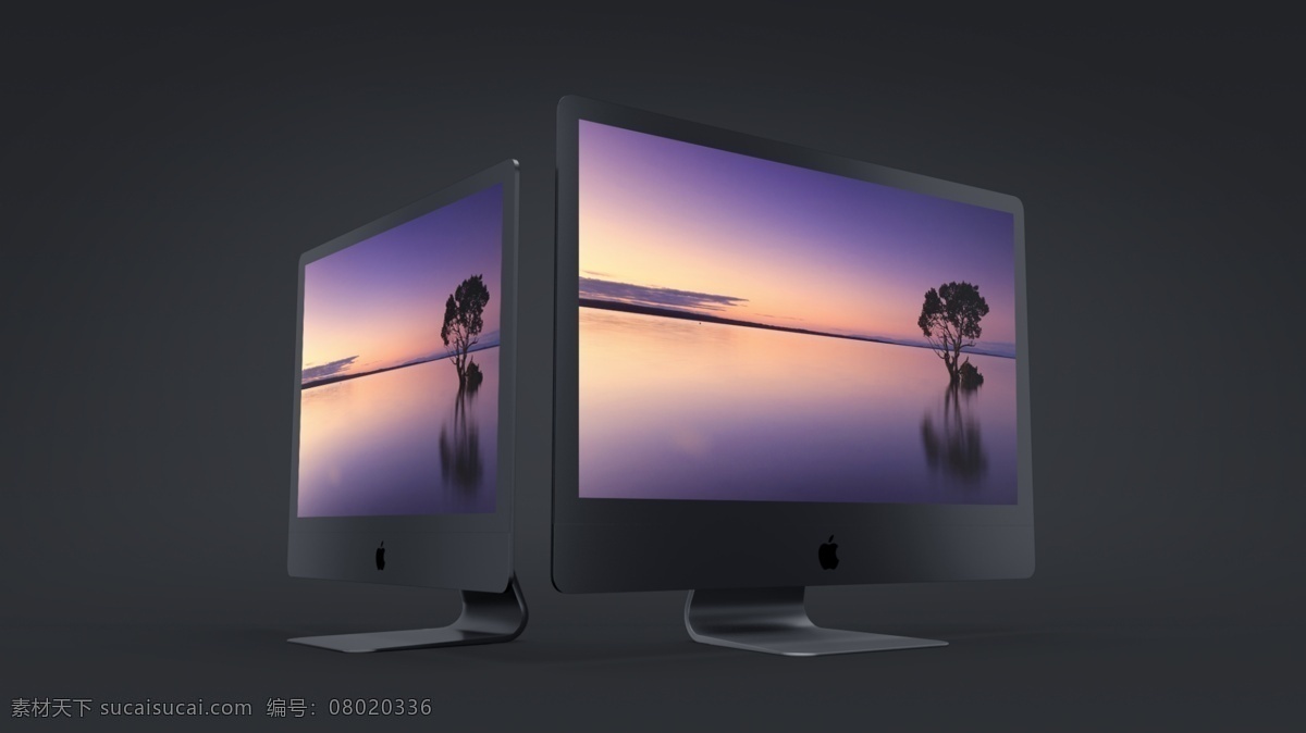 多角度 组合 苹果 mac 台式电脑 样机 机 ui设计 产品设计 电脑 电子设备 机样 模型 平面设计 实体设计 台式