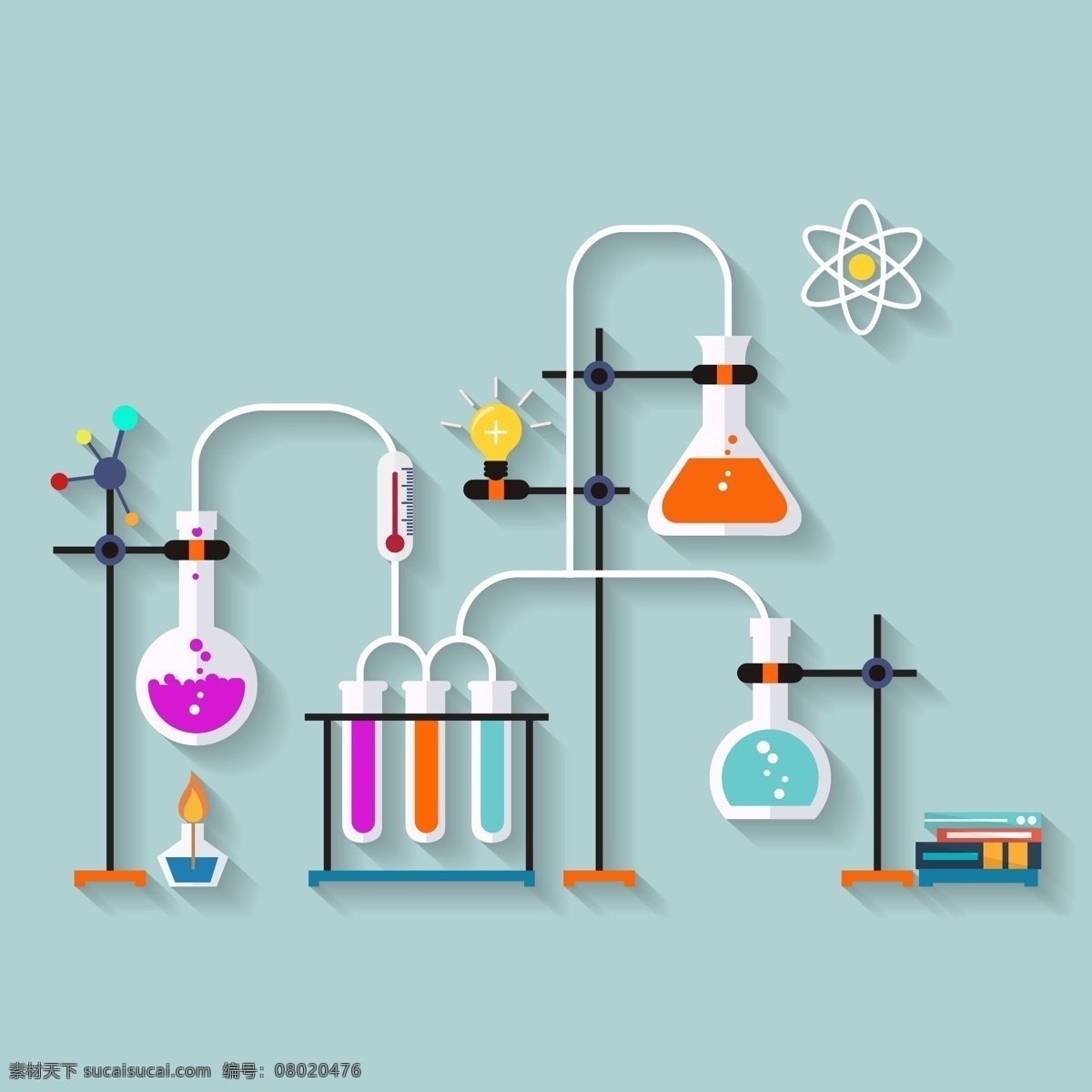 化学实验 化学 实验 烧杯 放大镜 锥形瓶 实验记录 反应 实验仪器 现代科技 科学研究