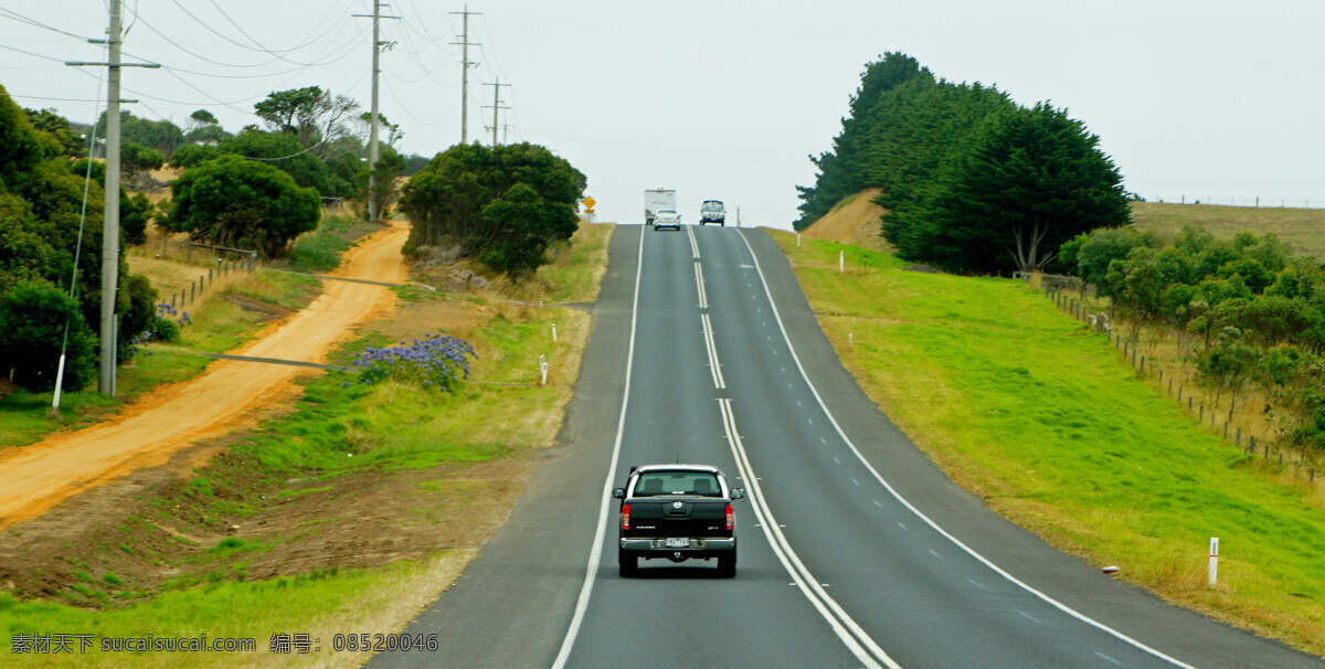 澳洲 塔斯马尼亚 公路 草地 青草 旅游 风光 风景 国外风景 国外旅游 旅游摄影 灰色
