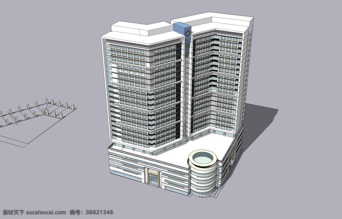 3d设计 3d作品 高层 建筑设计 效果图 医院设计 医院 设计素材 模板下载 综合医院 su软件设计 psd源文件