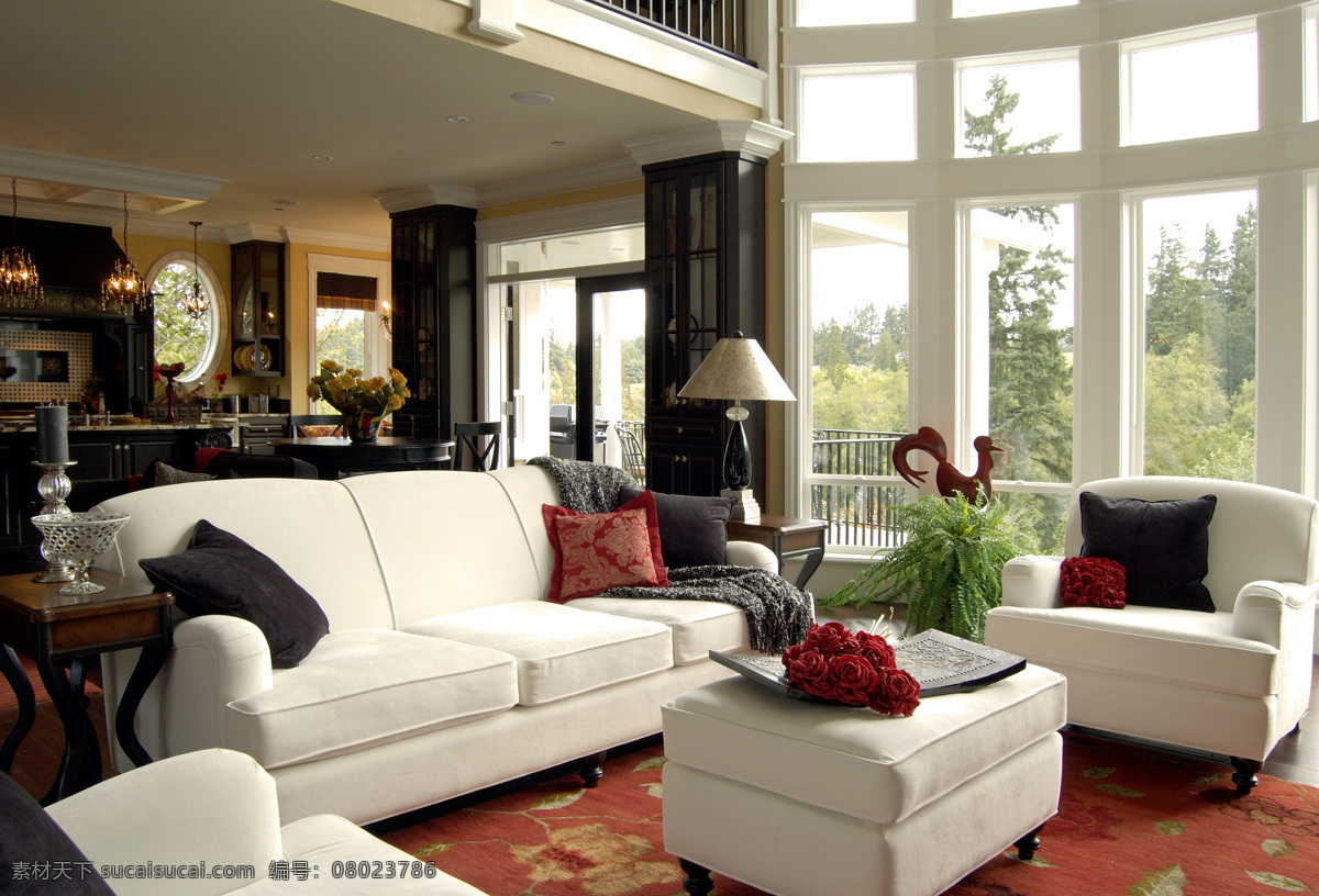室内装饰 现代装饰 白色沙发 欧氏风格 温馨 室内设计 环境家居