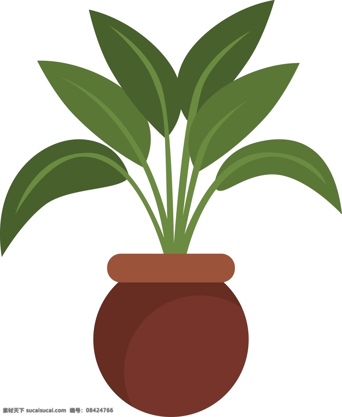 盆景盆栽 绿化 绿色植物 植物花卉 ai设计素材 ai矢量图