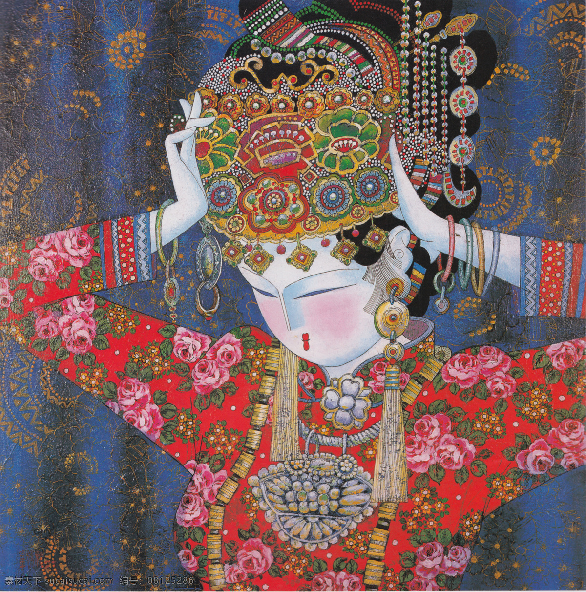 绘画书法 文化艺术 油画 装饰画 装饰油画 单 锡 雨 设计素材 模板下载 单锡雨装饰画 单锡雨 新娘的嫁装 家居装饰素材