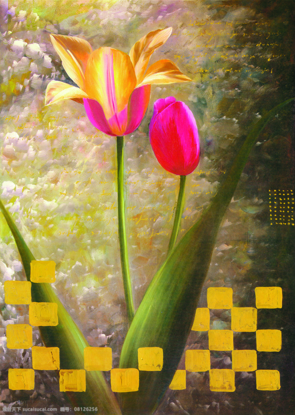 抽象 花 花卉 绘画书法 手绘 文化艺术 无框画 油画 设计素材 模板下载 油画花卉 壶 装饰画 家居装饰素材