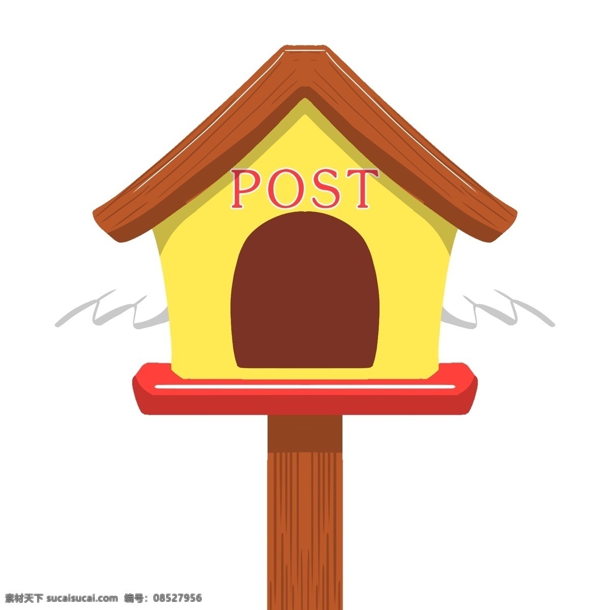 黄色 房屋 邮筒 插画 漂亮 手绘房屋邮筒 卡通房屋邮筒 房屋邮筒装饰 房屋邮筒插画