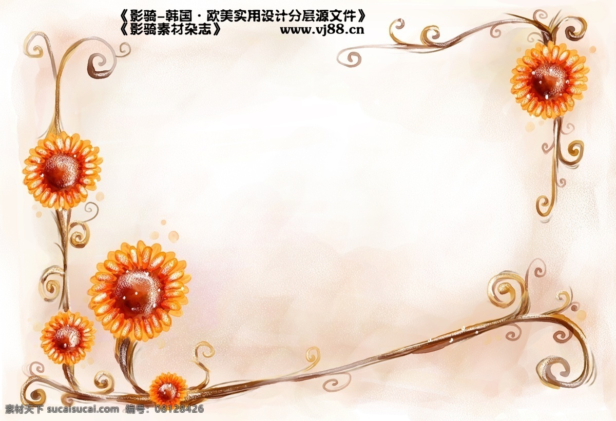 花纹免费下载 psd源文件 边框 底纹 花边 花藤 花纹 框架 相框 影骑 韩国 实用 分层 源文件
