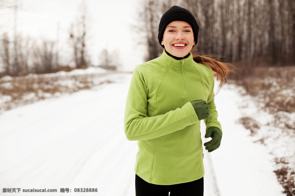 冬天 晨 跑 美女图片 体育运动 跑步 户外 美女 晨跑 健身 生活百科