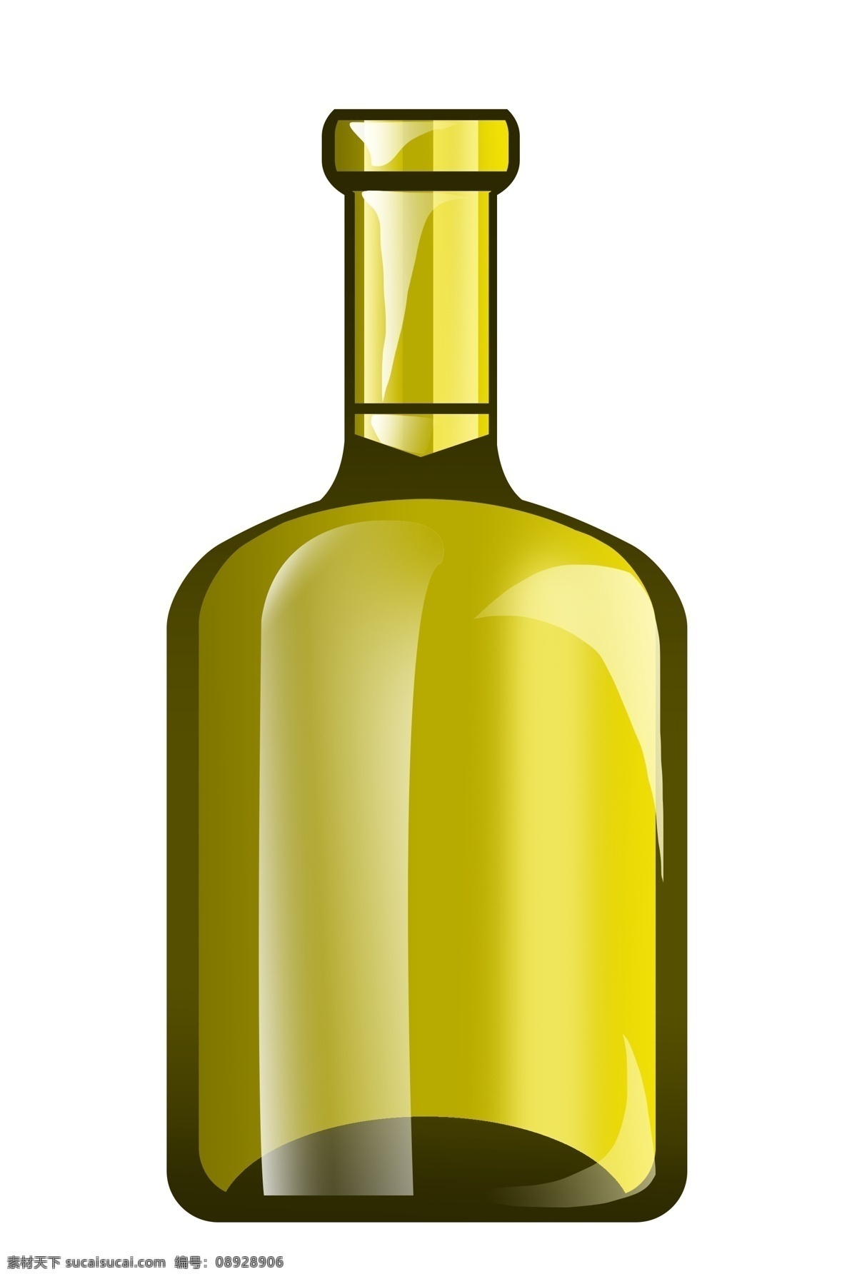 洋酒 玻璃 包 装瓶 插画 红酒 洋酒瓶子 黄色玻璃瓶子 酒瓶子插画 黄色洋酒瓶子 大肚子瓶子 洋酒玻璃瓶