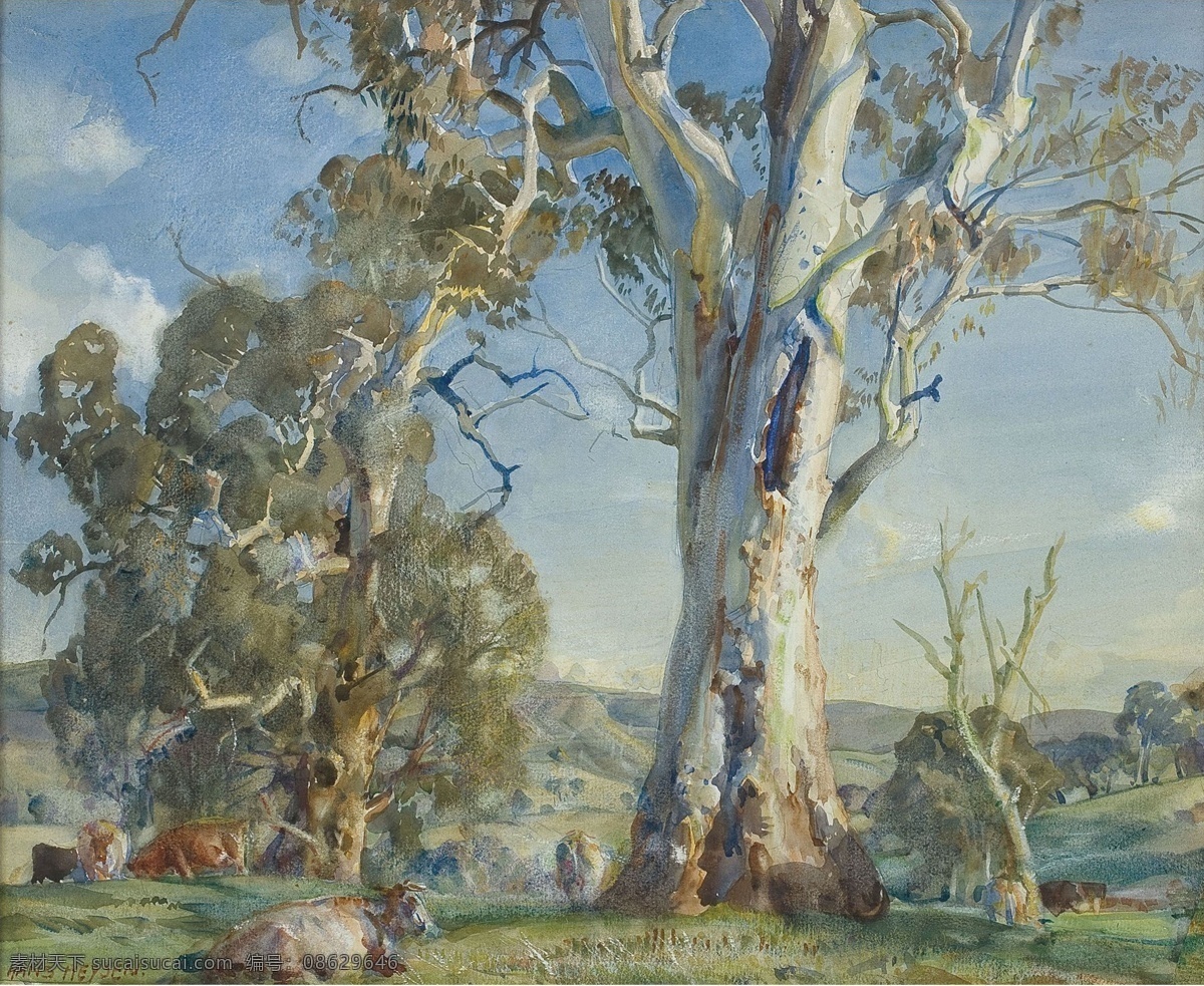 pastoral 大师 画家 风景画 静物 油画 建筑 装饰画 woodside heysen hans 人物 高清 西方 国外 现代 家居装饰素材
