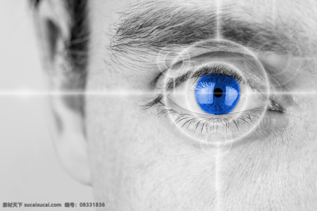 蓝色眼珠 蓝色 眼珠 蓝色眼珠图片 发光的眼睛 蓝色眼睛 科技 男性眼睛 其他类别 生活百科 灰色