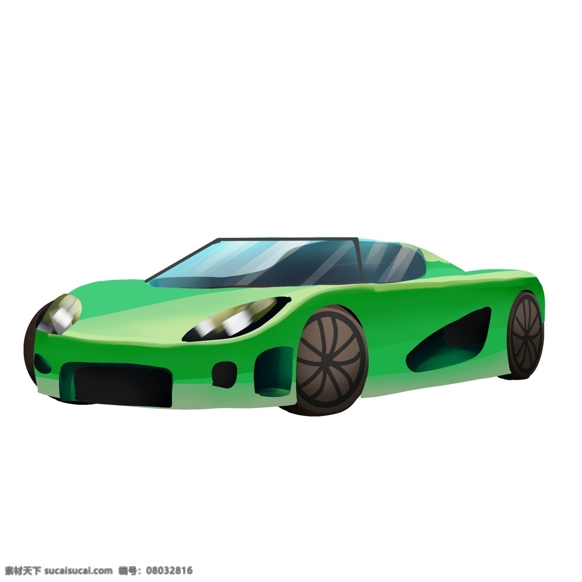 绿色 敞篷 汽车 插画 敞篷的汽车 绿色的汽车 卡通插画 汽车插画 高级轿车 进口汽车 国产汽车