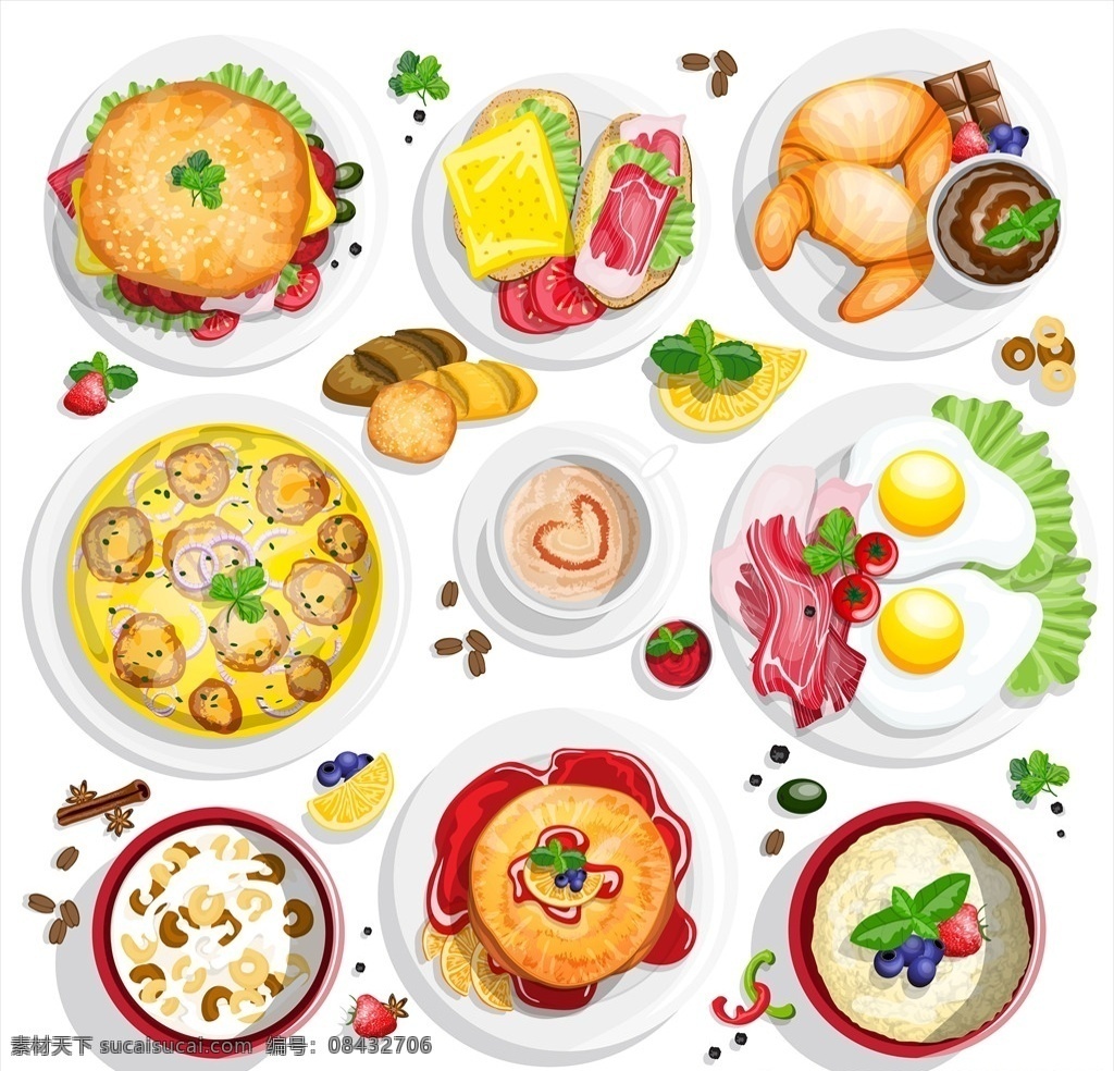 卡通食物素材图片下载-素材编号08432706-素材天下图库