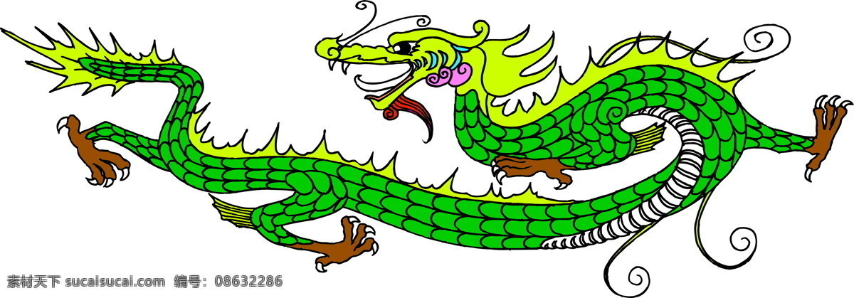 青龙 飞舞 图腾 龙 中国图腾 青龙飞舞图腾 中华民族象征 传统 元素 文化艺术