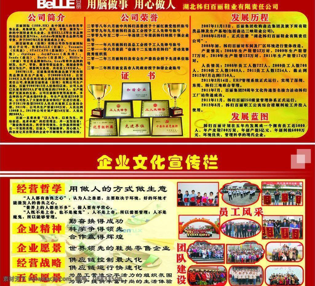 百 丽 宣传栏 红色背景 展板模板 展牌 百丽宣传栏 矢量 其他展板设计