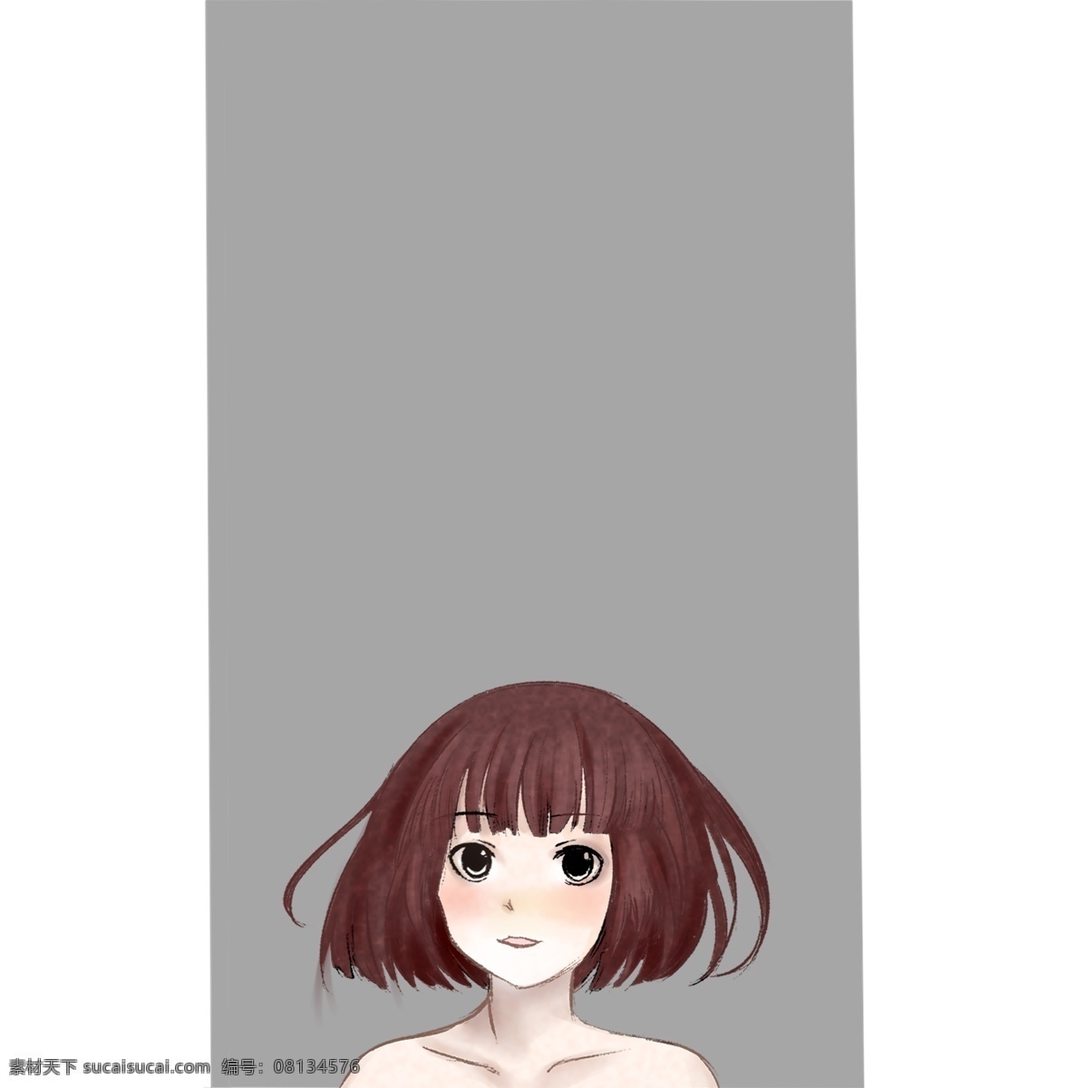原创 可爱 水彩 少女 壁纸 萌
