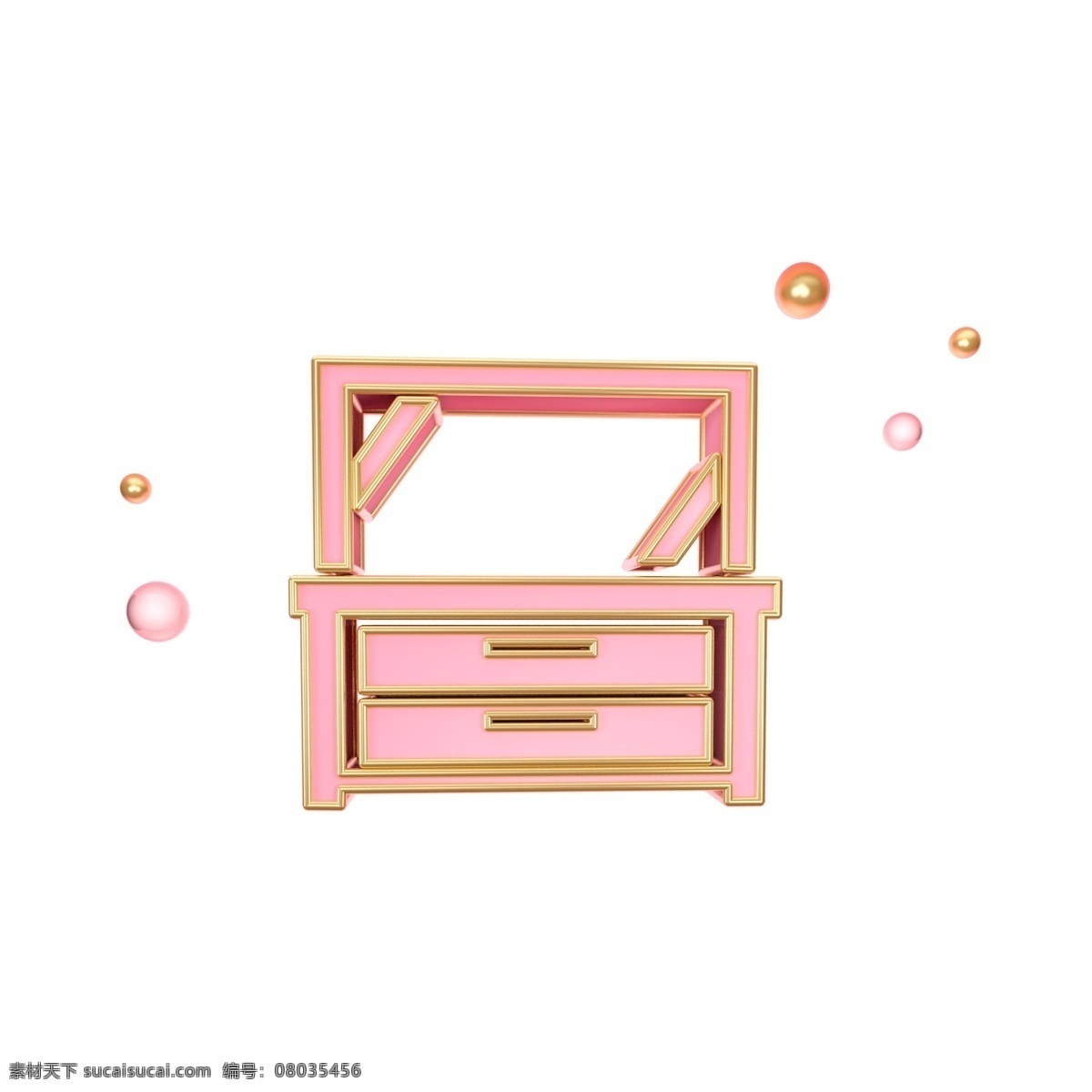 立体粉色柜子 立体 创意 柜子