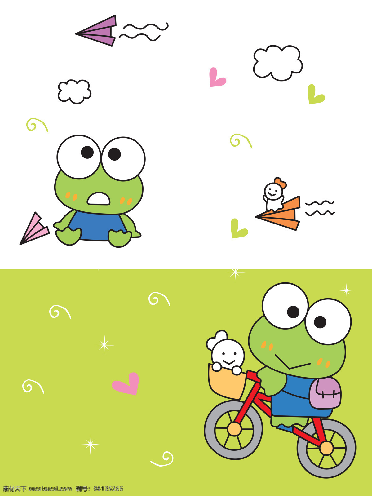 青蛙移门 移门 背景 花纹 底纹 卡通 自行车 飞机 移门设计图 移门图案 底纹边框