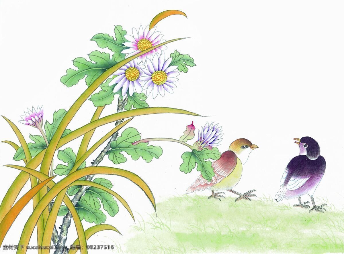工笔 花 乌 花鸟 花鸟国画 花鸟画 花鸟素材 花鸟图 花鸟名画 贺卡 插画集