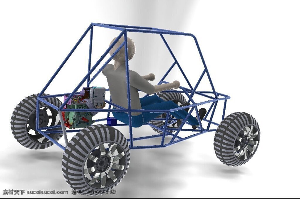 巴哈 sae 2015 滚 笼 atv 辊 3d模型素材 其他3d模型