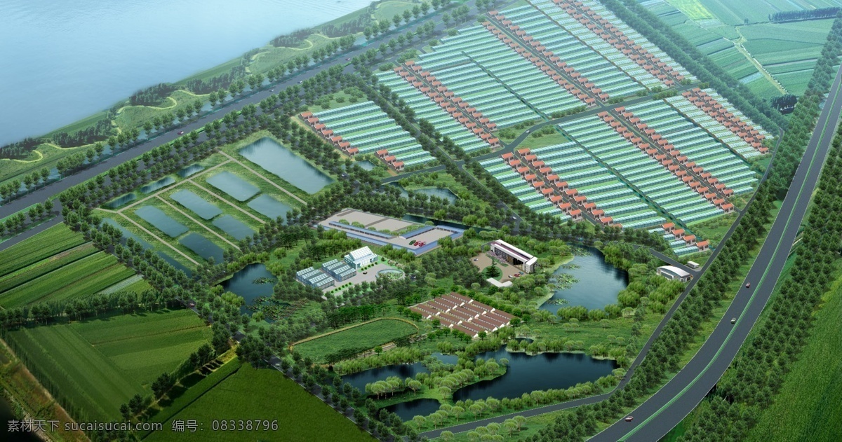 环境设计 其他设计 蔬菜大棚 新农村 源文件 生态农业 示范区 模板下载 园林式村庄 绿树成荫 乡间公路 潮白新河 九园公路 光能实验楼 交易市场 坑塘 钓鱼池 赛狗场 家居装饰素材