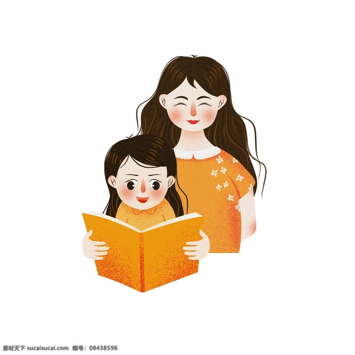 简约 插画 学 生情 教书 元素 彩绘 图案 女孩 教育 书本