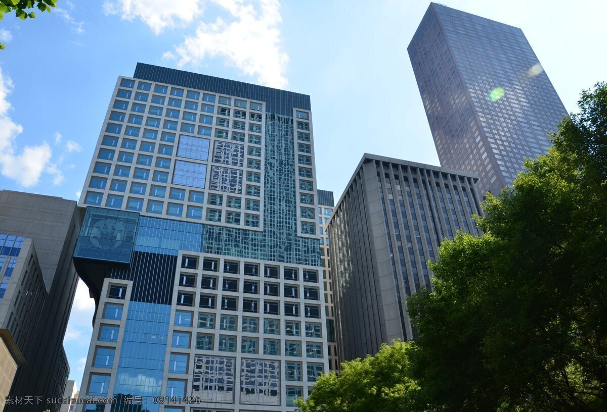 城市景观 高楼 建筑 建筑摄影 建筑园林 晴朗 天空 芝加哥 儿童医院 医院 夏景 芝加哥掠影 psd源文件