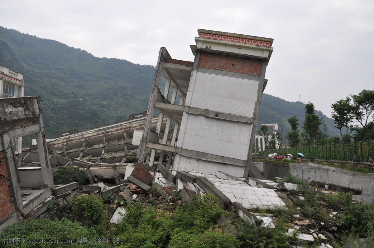 映秀地震遗址 汶川 地震 映秀 震后 垮塌 教室 生命 建筑景观 自然景观
