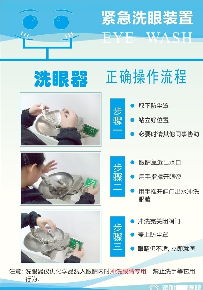 紧急 洗 眼 装置 操作 流程图 紧急洗眼装置 操作流通 操作步骤 洗眼器 洗眼器流程