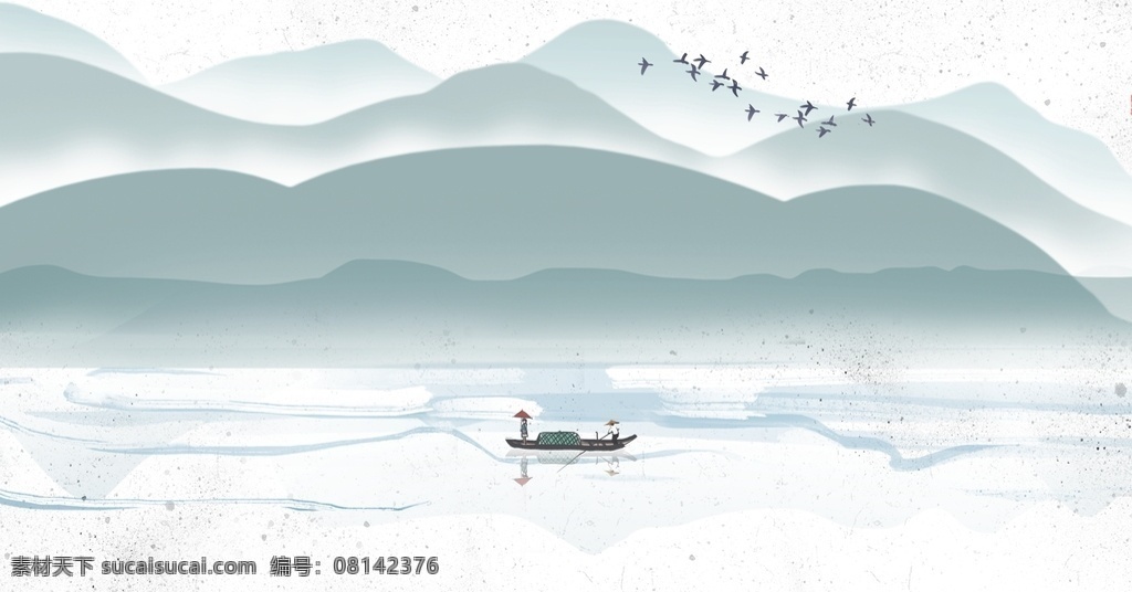 传统 山水 水墨画 中国风 山水画 绘画 风景 植物 水彩画 装饰画 室内 禅意 文化艺术 绘画书法