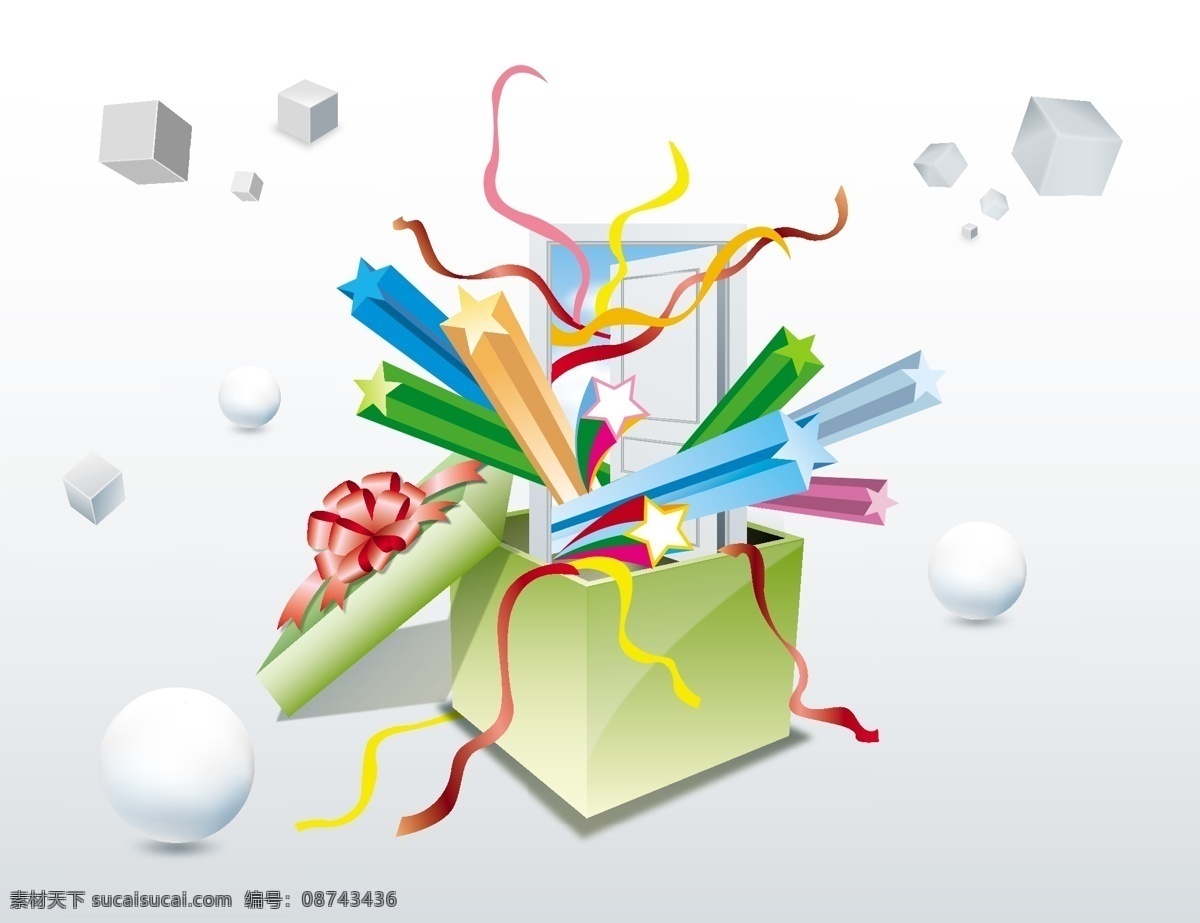 节日 彩带 礼物 矢量 卡通素材 矢量潮流 矢量卡通 矢量图 中国元素 其他矢量图