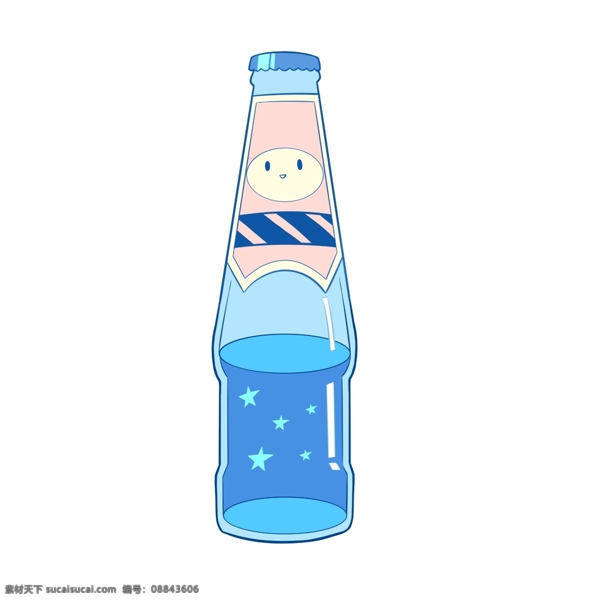 蓝色 图案 啤酒瓶 夏季 清凉