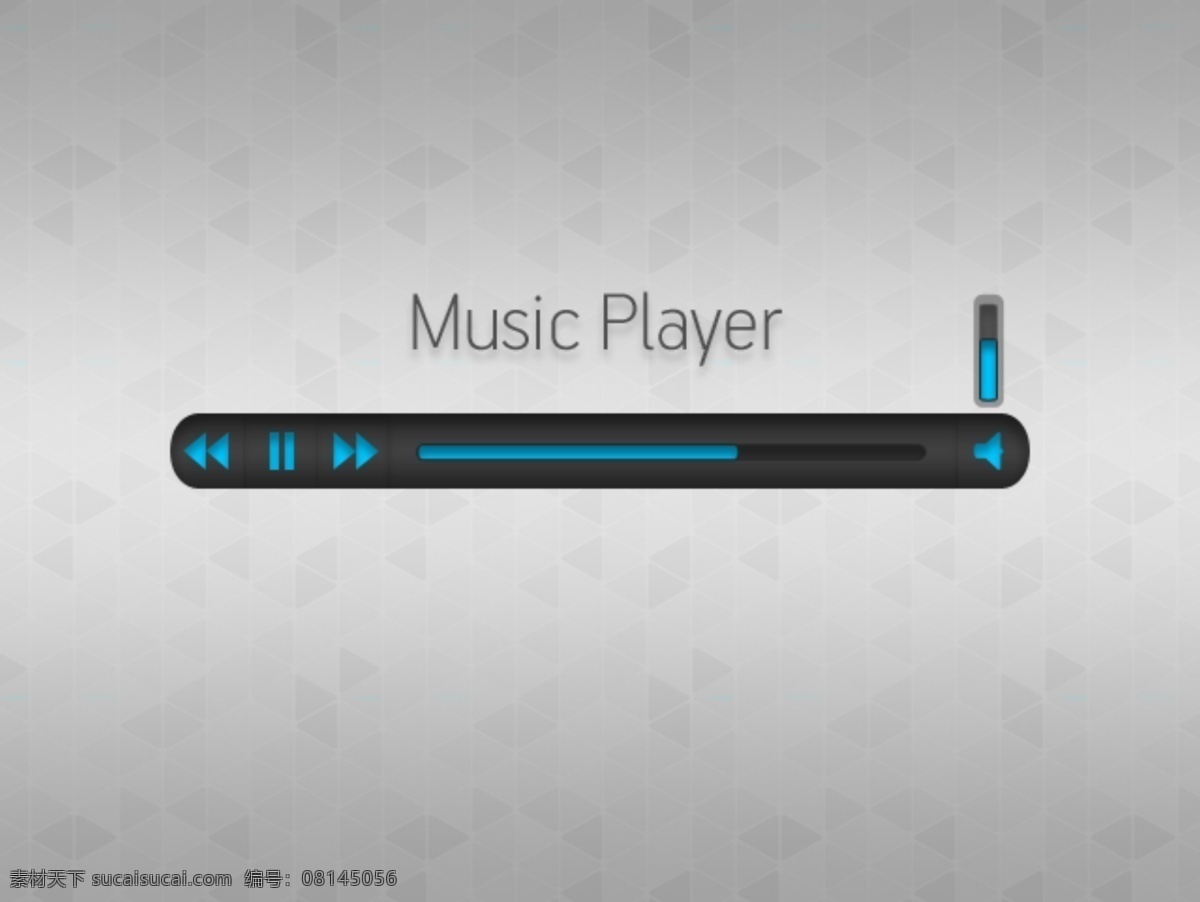 极 简 音乐 播放 组件 ui 灰色背景 简洁 音乐播放 蓝色色调 ui设计 app 界面设计