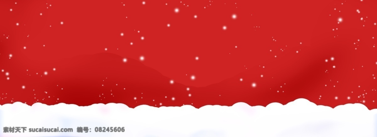 冬季 下雪 banner 背景 积雪 雪花 原创背景 红色背景 手绘 白色光点