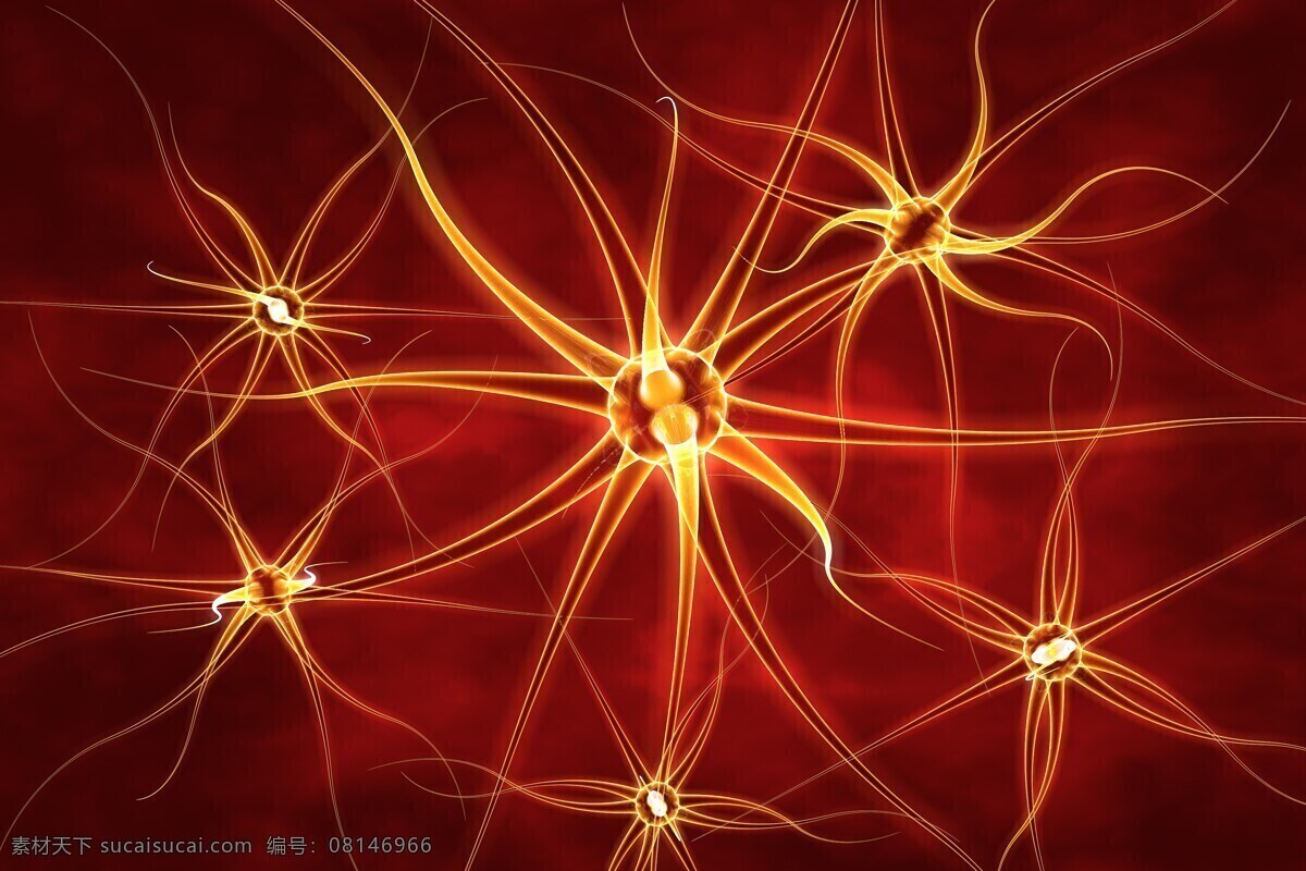 唯美 炫酷 3d 神经元 神经细胞 细胞 人体组织 3d设计