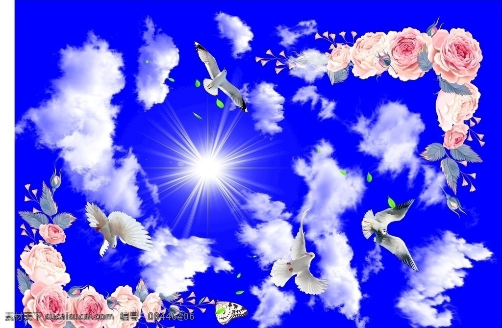 云朵 和平鸽矢量图 星星 和平鸽 鸽子 花朵 花边 矢量图 云朵适量图 星星矢量图 鸽子矢量图 蝴蝶 花瓣