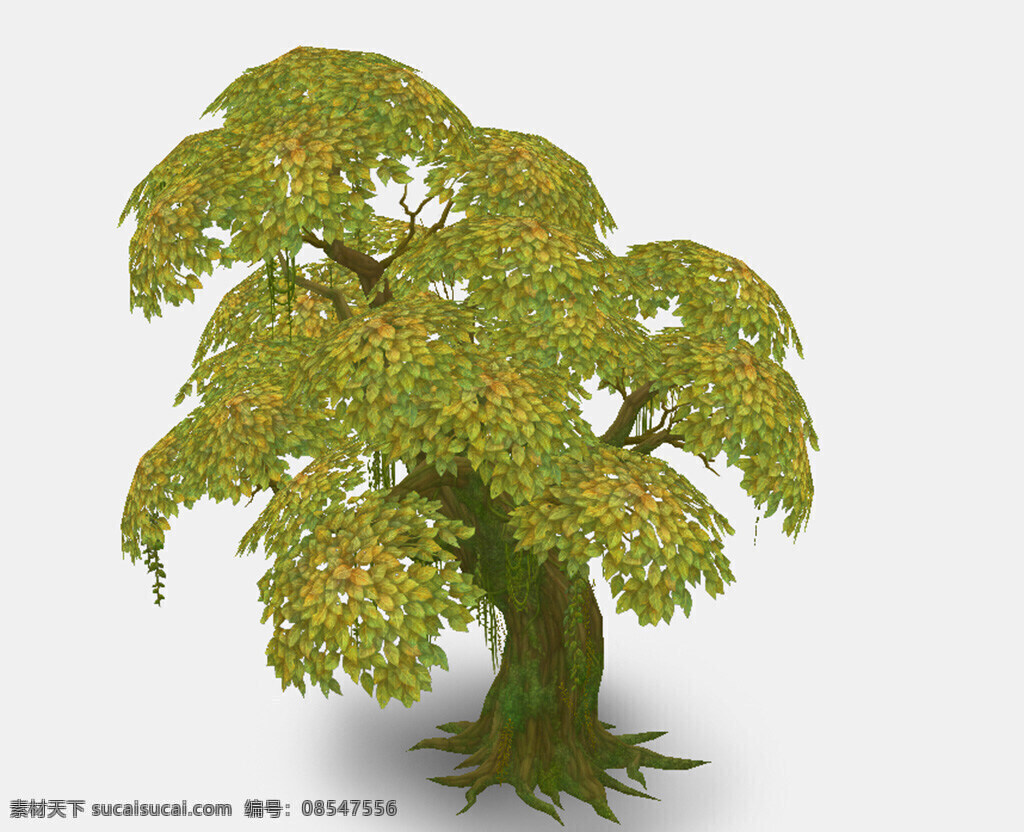通用 绿色 植物类 3d 模型 装饰装修 景观素材 植物树木 手绘 3d模型