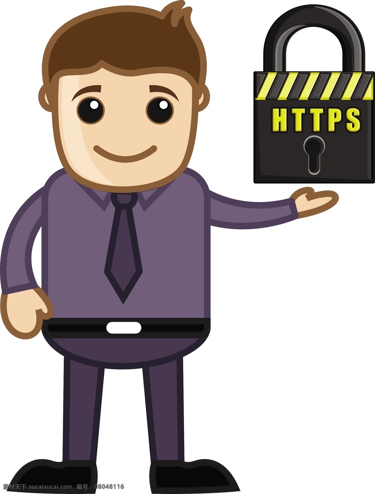 https 安全网 站卡 通 矢量图 矢量人物