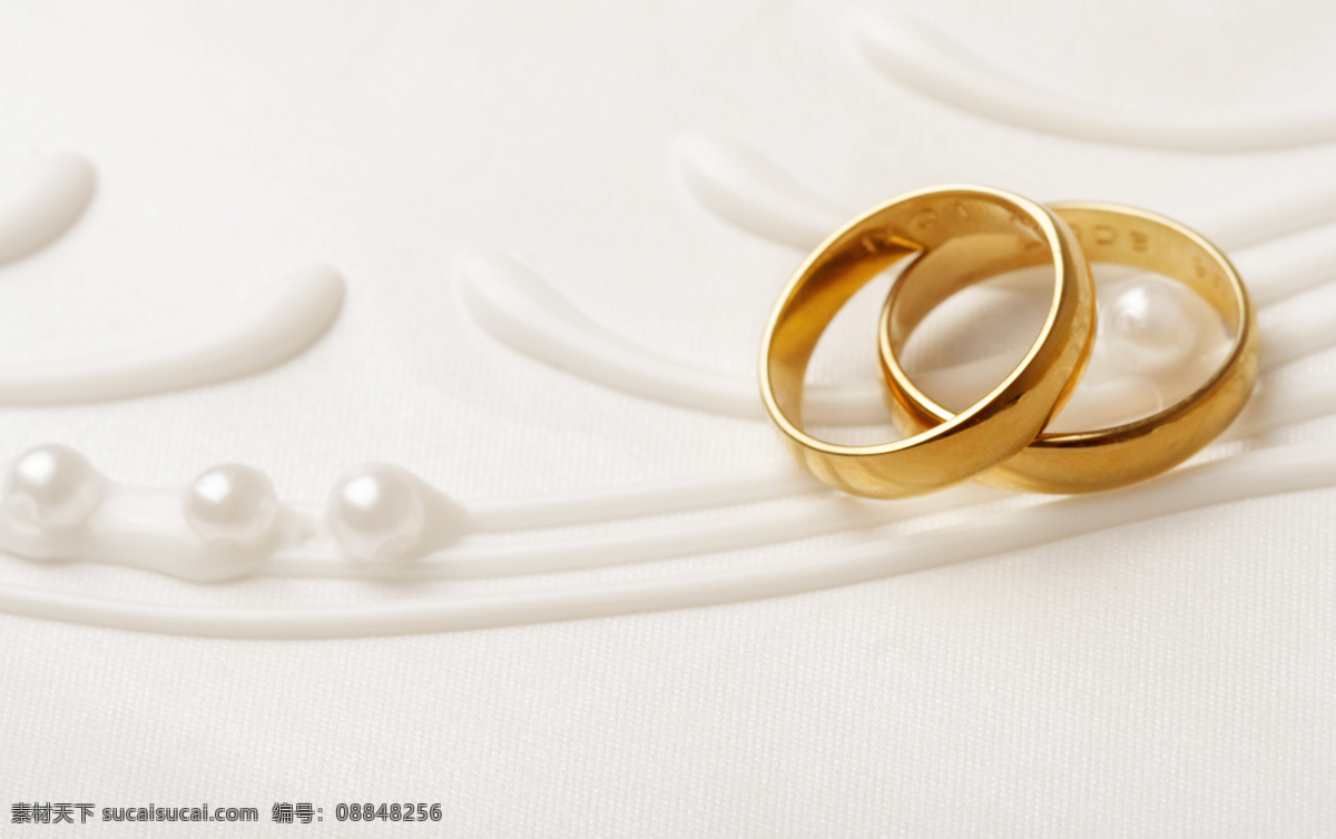 结婚 黄金 戒 珍珠 结婚戒指 对戒 黄金戒指 婚礼首饰 婚礼素材 婚庆素材 婚礼背景 温馨浪漫背景 其他类别 生活百科 白色