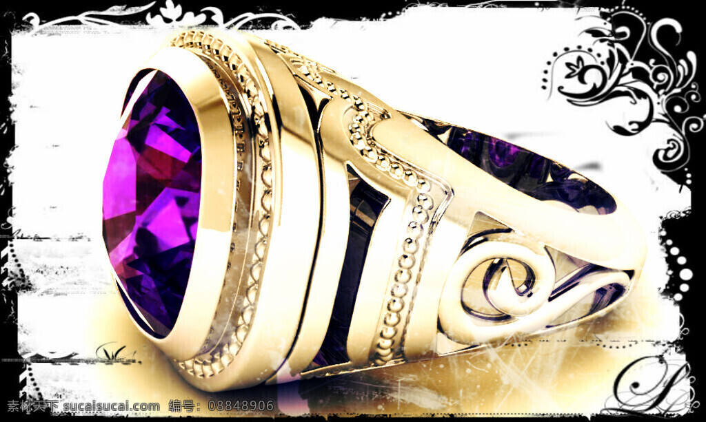 紫水晶 戒指 wip 环 珠宝 白色