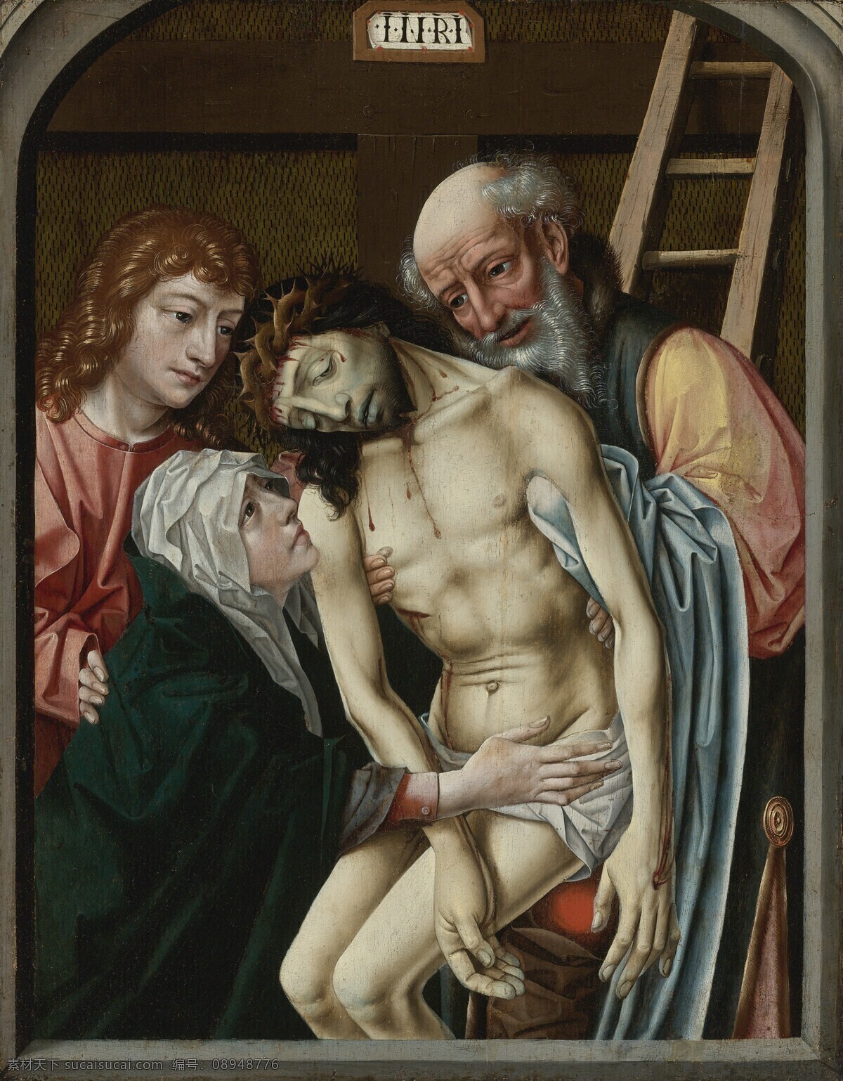 古典油画 绘画书法 楼梯 人物 文化艺术 油画 宗教油画 耶稣 受难 设计素材 模板下载 耶稣受难 拯救 圣徙